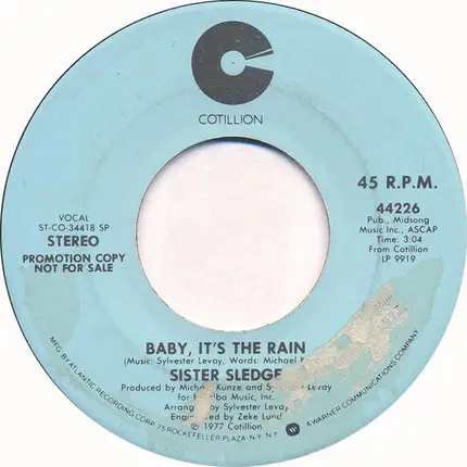 Sister Sledge - Baby, It's The Rain