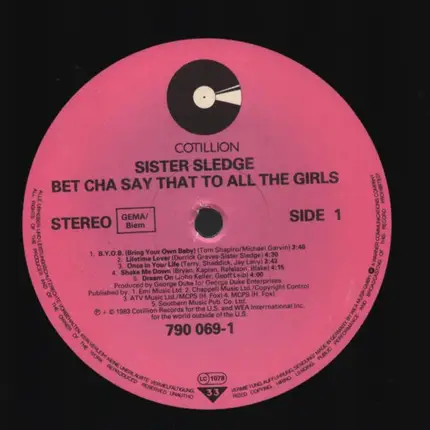 Sister Sledge - Bet Cha Say That To All The Girls