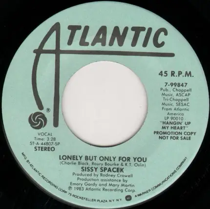 Sissy Spacek - Lonely But Only For You