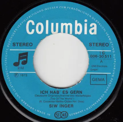 Siw Inger - Ich Hab' Es Gern