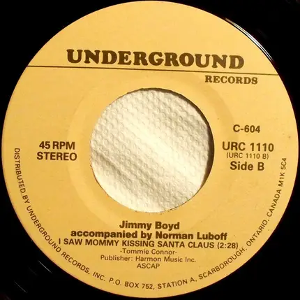 Somethin' Smith & The Redheads / Jimmy Boyd - It's A Sin To Tell A Lie / I Saw Mommy Kissing Santa Claus