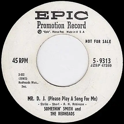 Somethin' Smith & The Redheads - That's Togetherness / Mr. D. J. (Please Play A Song For Me)