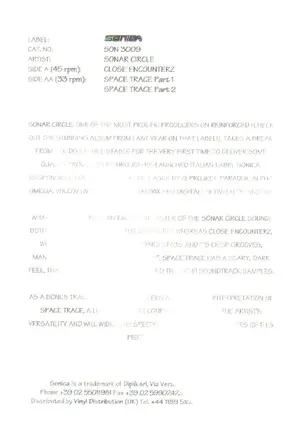 Sonar Circle - Close Encounterz