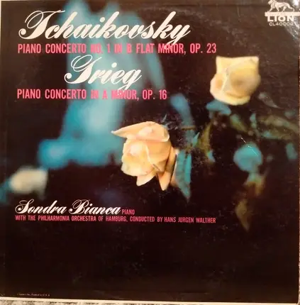 Sondra Bianca With The Philharmonisches Staatsorchester Hamburg Conducted By Hans-Jürgen Walther Co - Tchaikovsky & Grieg Piano Concertos