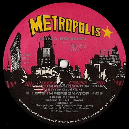 Sonia Somner, Sonia Sumner - Love Impersonator