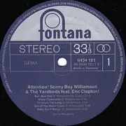 LP - Sonny Boy Williamson and The Yardbirds - Attention