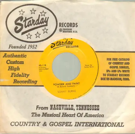 Sonny Burns - Powder And Paint / Too Hot To Handle