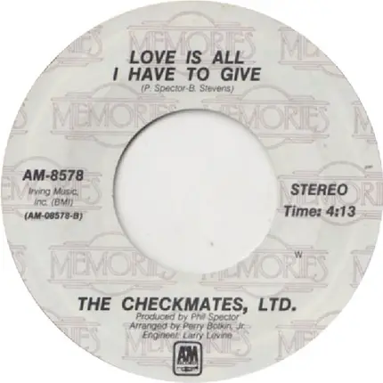 Sonny Charles And The Checkmates Ltd. - Black Pearl / Love Is All I Have To Give