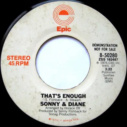 Sonny & Diane - That's Enough