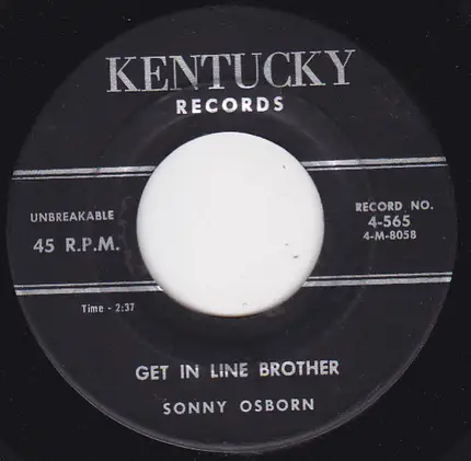 Sonny Osborne - Get In Line Brother / The Old Cross Road