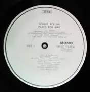 LP - Sonny Rollins Quintet With Kenny Dorham And Max Roach - Rollins Plays For Bird - Promo / Mono + Insert