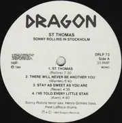 LP - Sonny Rollins Trio - St Thomas - Sonny Rollins Trio In Stockholm 1959