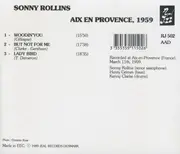 CD - Sonny Rollins - Aix En Provence 1959