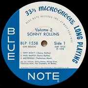 LP - Sonny Rollins - Volume 2 - + insert