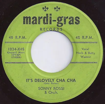 Sonny Rossi - It's Delovely Cha Cha / That's What You Think