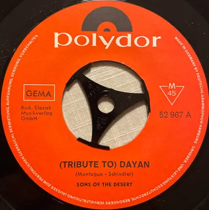 Sons Of The Desert - Tribute To Dayan / Negev