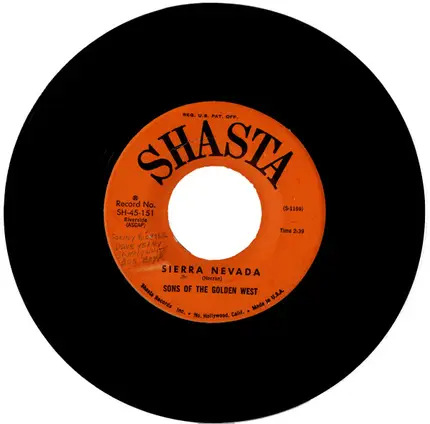 Sons Of The Golden West - Danny Boy / Sierra Nevada