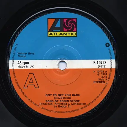 Sons Of Robin Stone - Got To Get You Back
