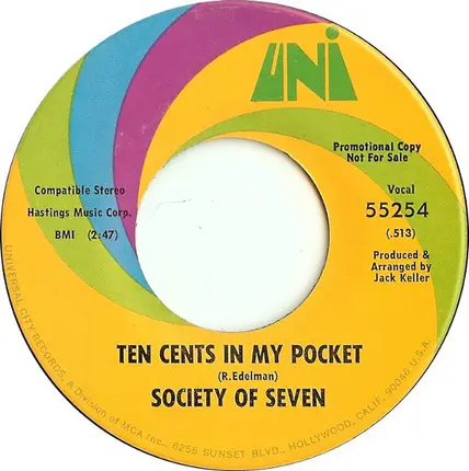 Society Of Seven - I Can't Seem To Explain / Frisco Bay