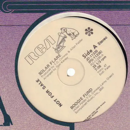 Solar Flare - Boogie Fund / Don't Play With Fire