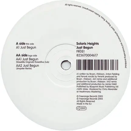 Solaris Heights - Just Begun