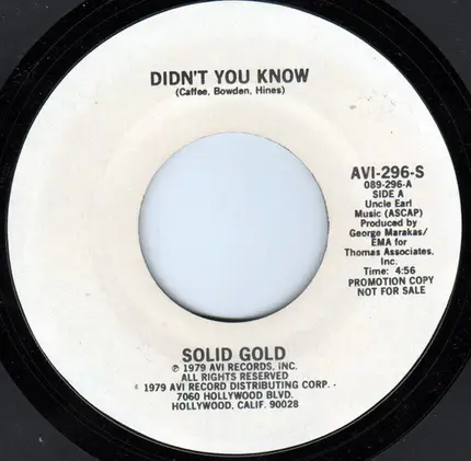Solid Gold - Didn't You Know / It's The Magic