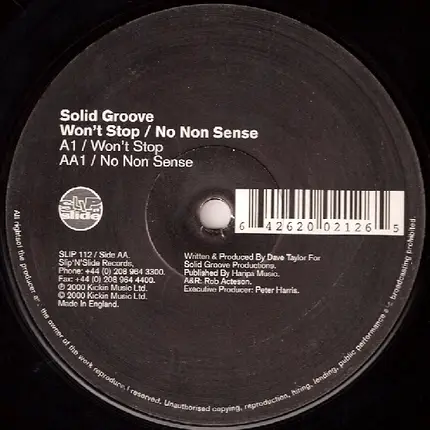 Solid Groove - Won't Stop / No Non Sense