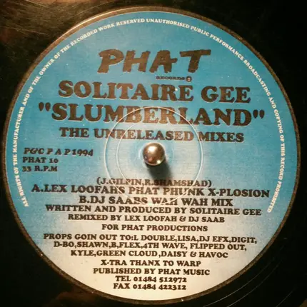 Solitaire Gee - Slumberland (The Unreleased Mixes)