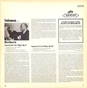 LP - Ludwig van Beethoven/ Solomon, Philharmonia Orchestra , Herbert Menges - Piano Concerto No. 1 in c major, op. 15• Sonata No. 27 in E minor , op. 90