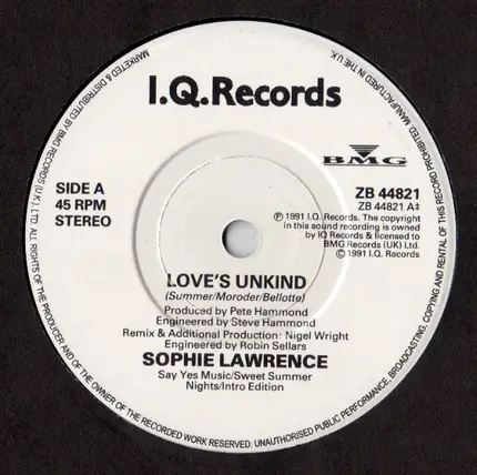 Sophie Lawrence - Love's Unkind