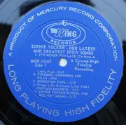 LP - Sophie Tucker - Her Latest And Greatest Spicy Songs - Mono