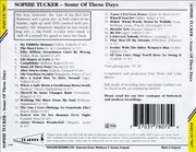 CD - Sophie Tucker - Some Of These Days
