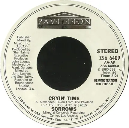 Sorrows - Cryin' Time