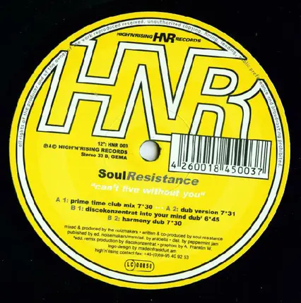 Soul Resistance - Can't Live Without You