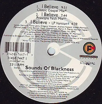 Sounds Of Blackness - I Believe