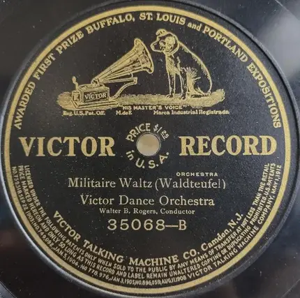 Sousa's Band / Victor Dance Orchestra - Over The Waves Waltz / Militaire Waltz