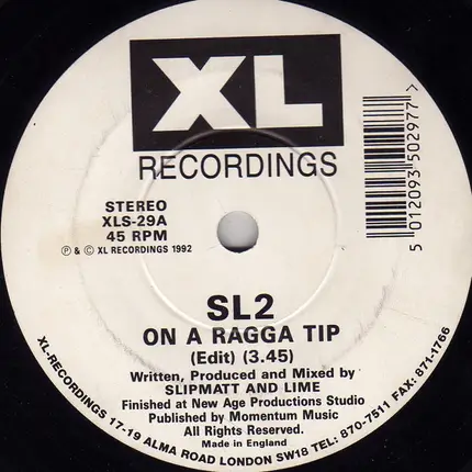 Sl2 - On A Ragga Tip / Changing Trax
