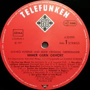 LP - Slavko Avsenik Und Seine Original Oberkrainer - Immer Gern Gehört