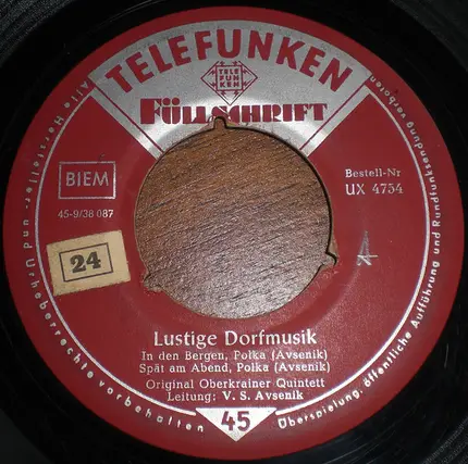 Slavko Avsenik Und Seine Original Oberkrainer - Lustige Dorfmusik