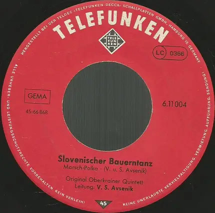 Slavko Avsenik Und Seine Original Oberkrainer - Trompeten-Echo