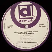 LP - Sleepy John Estes , Hammie Nixon - Blues Live! Sleepy & Hammie Meet Japanese People - +Obi, Insert