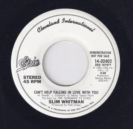 Slim Whitman - Can't Help Falling In Love With You