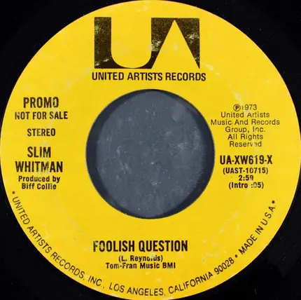 Slim Whitman - Foolish Question
