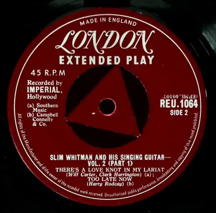 Slim Whitman - Slim Whitman And His Singing Guitar Volume 2 (Part 1)