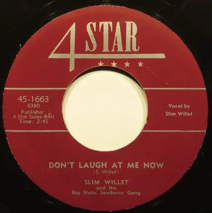 Slim Willet And His Big State Jamboree Gang - The Lonely Tide