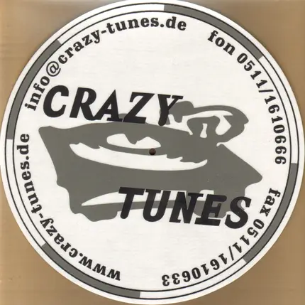 Slipmat - Crazy Tunes Aufdruck, 1 Stück in weiß