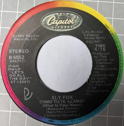 Sly Fox - Let's Go All the Way