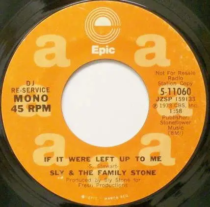 Sly & The Family Stone - If It Were Left Up To Me