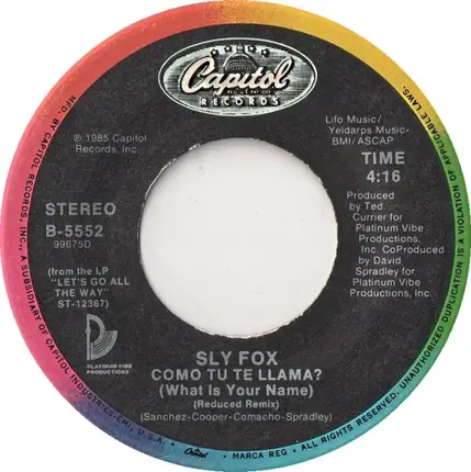 Sly Fox - Let's Go All the Way