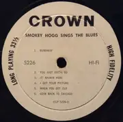 12inch Vinyl Single - Smokey Hogg - Smokey Hogg Sings The Blues - Misprint, Mono